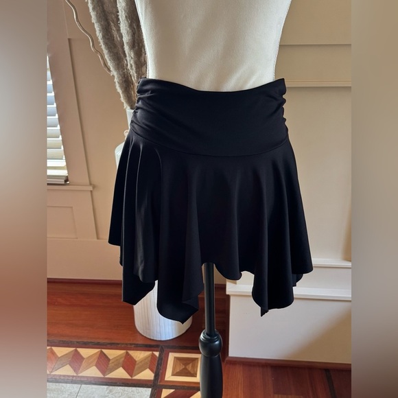 Saucy Asymmetrical Black High Waist Skirt - Picture 5 of 11